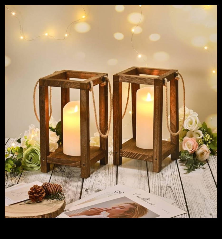 Suporturi de lumânări din lemn O completare naturală și elegantă pentru casa ta 2 Suporturi de lumânări din lemn: creați lumini ambientale pentru casa dvs