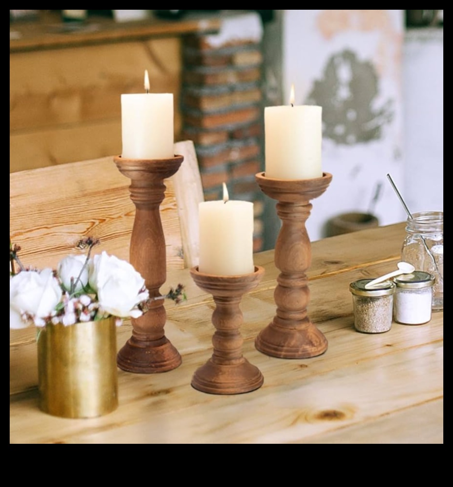 Suporturi de lumânări din lemn O completare naturală și elegantă pentru casa ta 1 Suporturi de lumânări din lemn: creați lumini ambientale pentru casa dvs